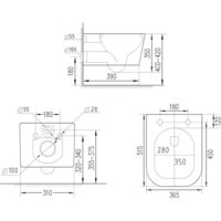 Унитаз подвесной Roxen Boro в комплекте с инсталляцией StounFix Dual Fresh 6 в 1 968433 (кнопка: сатин) - Изображение №12 — Chaika Market