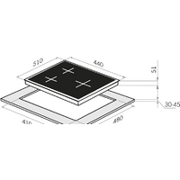 Варочная панель HOMSair HGE433TGCWH - Изображение №2 — Chaika Market