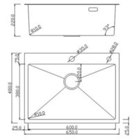 Кухонная мойка Roxen Simple 560220-65B - Изображение №3 — Chaika Market