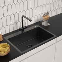 Кухонная мойка ARFEKA ECO AR 700*500 BLACK PVD NANO DECOR - Изображение №1 — Chaika Market