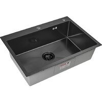 Кухонная мойка ARFEKA ECO AR 700*500 BLACK PVD NANO DECOR - Изображение №3 — Chaika Market