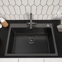 Кухонная мойка ARFEKA ECO AR 700*500 BLACK PVD NANO DECOR - Изображение №2 — Chaika Market