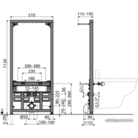 Инсталляция для биде Alcaplast A105/1120 - Изображение №2 — Chaika Market