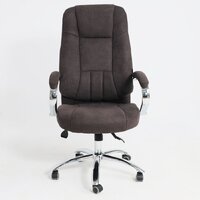 Офисное кресло AksHome King A (ткань, коричневый) - Изображение №5 — Chaika Market