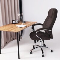 Офисное кресло AksHome King A (ткань, коричневый) - Изображение №13 — Chaika Market