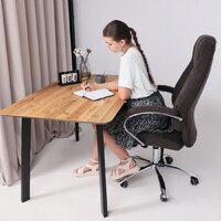 Офисное кресло AksHome King A (ткань, коричневый) - Изображение №14 — Chaika Market