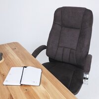 Офисное кресло AksHome King A (ткань, коричневый) - Изображение №15 — Chaika Market