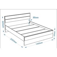 Кровать Евва Венеция ВН-1400 (бодега белый/ясень орландо) - Изображение №7 — Chaika Market