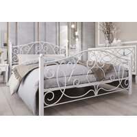 Кровать Князев Мебель Виктория 120x190 ВЯ.120.190.Б (белый муар) — Chaika Market