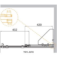 Стеклянная шторка для ванны Cezares Stream-VFS-11-80/150-C-Cr - Изображение №7 — Chaika Market