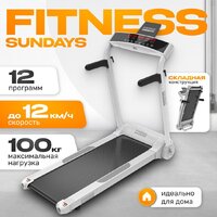 Электрическая беговая дорожка Sundays Middle Line S02 (белый) — Chaika Market