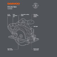 Дисковая (циркулярная) пила Daewoo Power DAS 1621Li Set (с 1-им АКБ) - Изображение №3 — Chaika Market