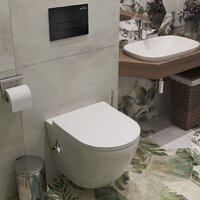 Унитаз подвесной Roxen Antares Bidet в комплекте с инсталляцией StounFix Dual Fresh 6 в 1 958156 (кнопка: черный матовый) - Изображение №12 — Chaika Market