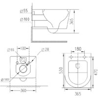 Унитаз подвесной Roxen Vortex в комплекте с инсталляцией StounFix Dual Fresh 6 в 1 968489 (кнопка: сатин) - Изображение №12 — Chaika Market