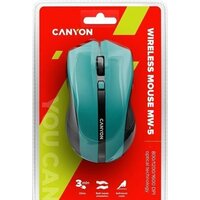 Мышь Canyon MW-5 (темно-бирюзовый) - Изображение №4 — Chaika Market