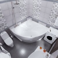 Ванна Triton Сабина 160x160 Экстра (с каркасом и сифоном) - Изображение №4 — Chaika Market