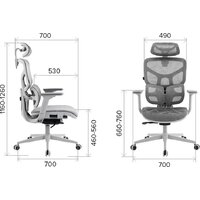 Офисное кресло Everprof Alfa Grey (сетка, серый) - Изображение №7 — Chaika Market