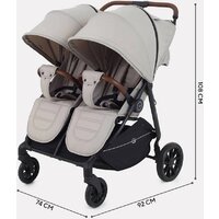 Коляска прогулочная «книга» Rant Twinny RA151 2025 (milk coffee) - Изображение №2 — Chaika Market