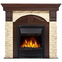 Портал Firelight Torre Classic (камень слоновая кость/шпон темный дуб) — Chaika Market