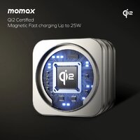 Беспроводное зарядное Momax Q2.Mag 3-in-1 UD31L (титановый) - Изображение №9 — Chaika Market