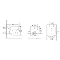 Унитаз подвесной Berges Wasserhaus Vita Rimless 043381 (с сиденьем) - Изображение №10 — Chaika Market