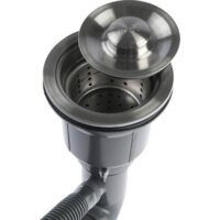 Кухонная мойка Roxen Simple 560220-50B PVD графит (с коландером и дозатором) - Изображение №11 — Chaika Market