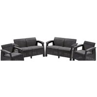 Набор садовой мебели Keter Corfu Rest Set 241725 (графит) - Изображение №2 — Chaika Market