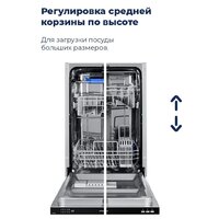 Встраиваемая посудомоечная машина MAUNFELD MLP 08I - Изображение №14 — Chaika Market