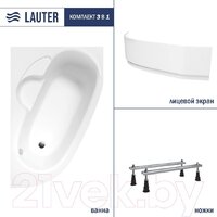 Ванна Lauter Valencia 150x100 2102150R (с ножками и лицевым экраном) — Chaika Market