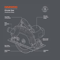 Дисковая (циркулярная) пила Daewoo Power DAS 1900-210 - Изображение №3 — Chaika Market