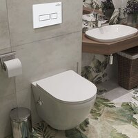 Унитаз подвесной Roxen Antares Bidet в комплекте с инсталляцией StounFix Dual Fresh 6 в 1 953833 (кнопка: белый глянец) - Изображение №11 — Chaika Market