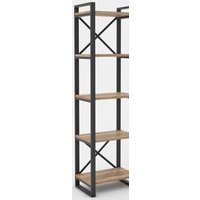 Стеллаж Hype Mebel Стандарт 80x170 (черный/дуб галифакс натуральный) — Chaika Market