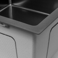 Кухонная мойка ARFEKA ECO AR 450*450 BLACK PVD NANO DECOR - Изображение №5 — Chaika Market