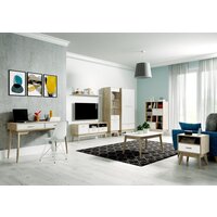 Стол Мебельград Калгари (дуб натуральный светлый/белый матовый) - Изображение №2 — Chaika Market