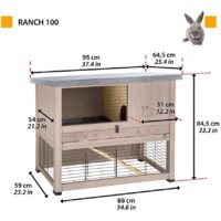 Клетка Ferplast Ranch 100 Basic 57090011 - Изображение №2 — Chaika Market