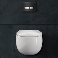 Унитаз подвесной Roxen Egg в комплекте с инсталляцией StounFix Dual Fresh 6 в 1 964256 (кнопка: черное стекло) - Изображение №10 — Chaika Market