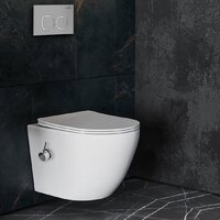 Унитаз подвесной Roxen Antares Bidet в комплекте с инсталляцией StounFix Dual Fresh 6 в 1 934445 (кнопка: белый глянец) - Изображение №11 — Chaika Market