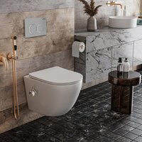 Унитаз подвесной Roxen Antares Bidet в комплекте с инсталляцией StounFix Dual Fresh 6 в 1 934445 (кнопка: белый глянец) - Изображение №12 — Chaika Market