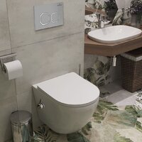 Унитаз подвесной Roxen Antares Bidet в комплекте с инсталляцией StounFix Dual Fresh 6 в 1 934445 (кнопка: белый глянец) - Изображение №10 — Chaika Market