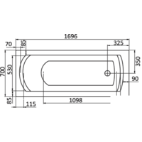 Ванна Santek Монако 170x70 (1WH111979) - Изображение №3 — Chaika Market