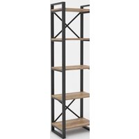 Стеллаж Hype Mebel Стандарт 50x170 (черный/дуб галифакс натуральный) — Chaika Market