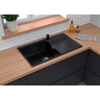 Кухонная мойка GranFest GF-LV-860L (графит) - Изображение №3 — Chaika Market