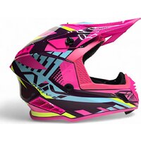 Мотошлем AIM RH855 Fiber Glass Vexo RH855V-BPP-XXXL (XXXL, фиолетовый/розовый) - Изображение №5 — Chaika Market