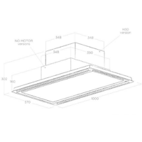 Кухонная вытяжка Elica Hilight Glass No Motor WH/A/100 PRF0146248 - Изображение №3 — Chaika Market