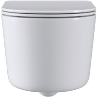 Унитаз подвесной Roxen Simple compact в комплекте с инсталляцией StounFix Dual Fresh 6 в 1 968486 (кнопка: сатин) - Изображение №5 — Chaika Market
