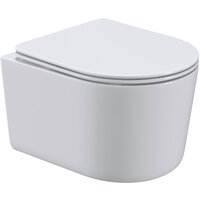 Унитаз подвесной Roxen Simple compact в комплекте с инсталляцией StounFix Dual Fresh 6 в 1 968486 (кнопка: сатин) - Изображение №3 — Chaika Market