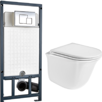 Унитаз подвесной WeltWasser Telbach 004 GL-WT + Marberg 507 SE (белый глянец/хром) — Chaika Market