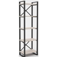 Стеллаж Hype Mebel Стандарт 80x170 (черный/древесина белая) — Chaika Market