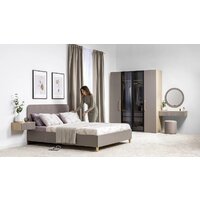 Кровать Mobi Амьен 11.44 160x200 (белый PE шагрень/веллюто капучино AG 707 ПВХ) - Изображение №8 — Chaika Market