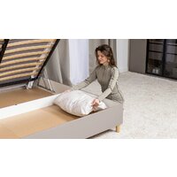 Кровать Mobi Амьен 11.44 160x200 (белый PE шагрень/веллюто капучино AG 707 ПВХ) - Изображение №10 — Chaika Market